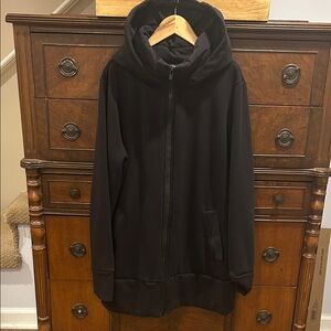Athleta Oversized Full Zip Hoodie with Stretch Black M
